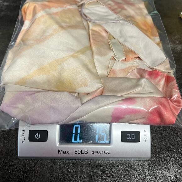 Allsaints Melody Marea Midi Slip Dress Silk Rainbow Pink V Neck Lined Size 6 Y2K - Picture 16 of 16